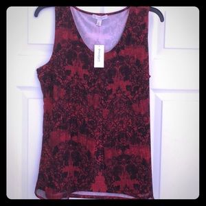 Dressbarn red-black tank top